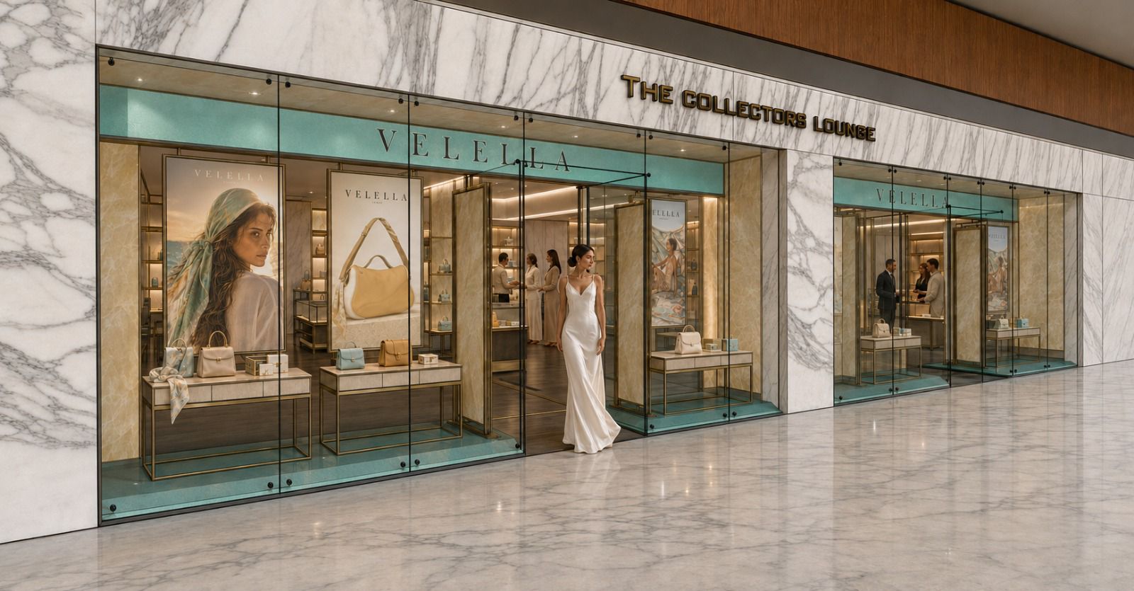 Neutral luxury retail environment prepared for different brand identities